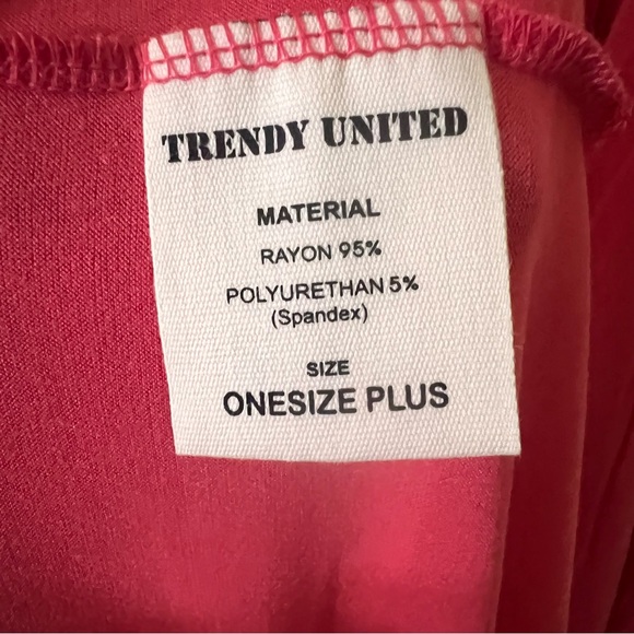 Trendy United Coral Maxi Skirt w/Pockets - One Size Plus - Picture 6 of 7